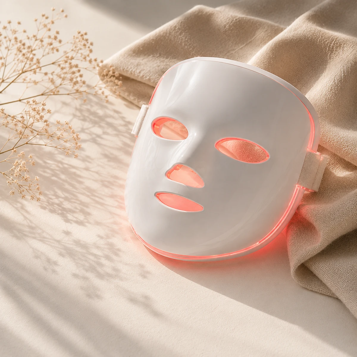 Red light therapy device supporting recovery, skin wellness, and circadian rhythm balance